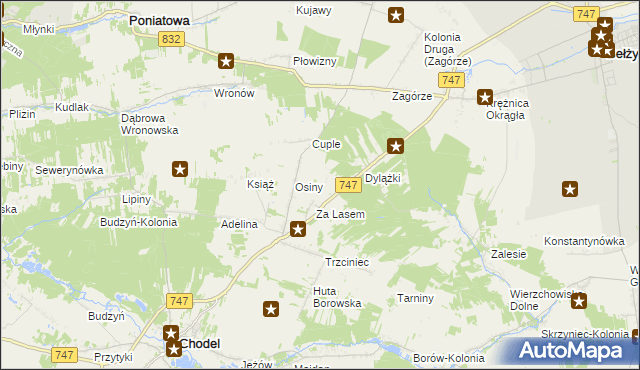 mapa Malinowszczyzna gmina Bełżyce, Malinowszczyzna gmina Bełżyce na mapie Targeo