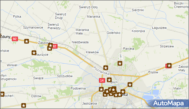 mapa Małszyce gmina Łowicz, Małszyce gmina Łowicz na mapie Targeo