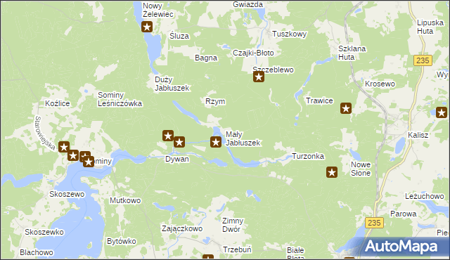 mapa Mały Jabłuszek, Mały Jabłuszek na mapie Targeo