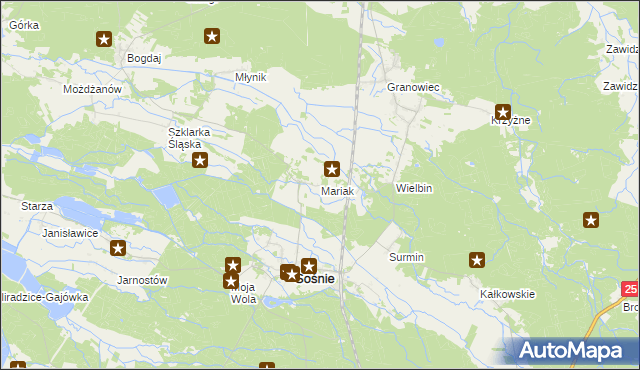 mapa Mariak, Mariak na mapie Targeo