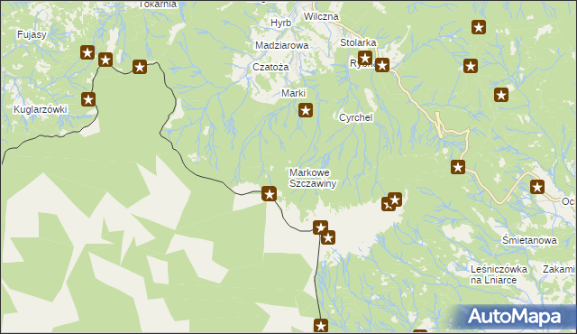 mapa Markowe Szczawiny, Markowe Szczawiny na mapie Targeo