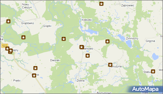 mapa Markowo gmina Morąg, Markowo gmina Morąg na mapie Targeo