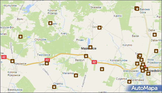 mapa Masłowice powiat radomszczański, Masłowice powiat radomszczański na mapie Targeo