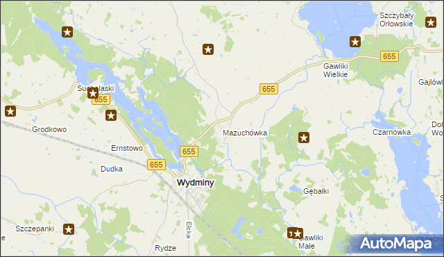 mapa Mazuchówka, Mazuchówka na mapie Targeo