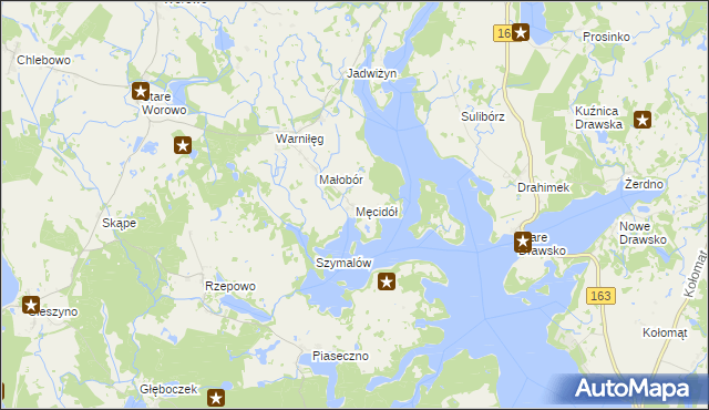 mapa Męcidół, Męcidół na mapie Targeo