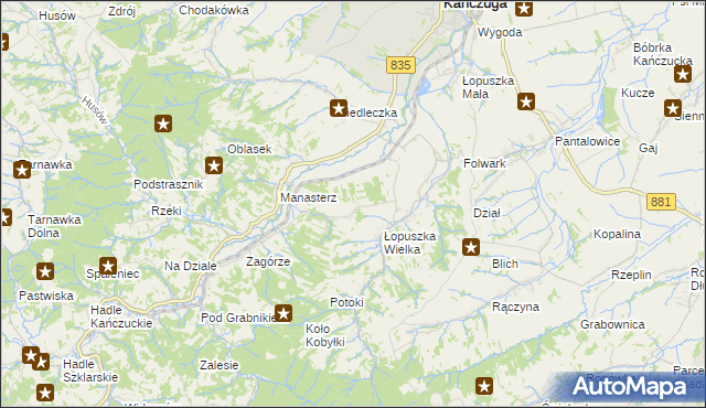 mapa Medynia Kańczucka, Medynia Kańczucka na mapie Targeo