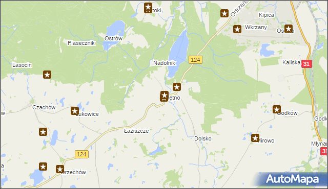 mapa Mętno, Mętno na mapie Targeo