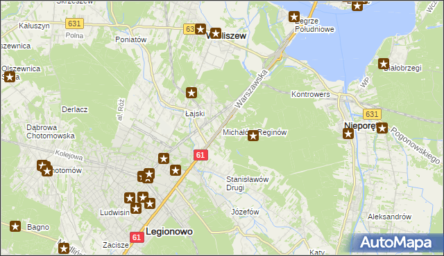 mapa Michałów-Reginów, Michałów-Reginów na mapie Targeo