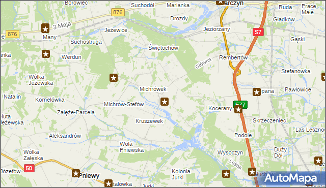 mapa Michrów, Michrów na mapie Targeo