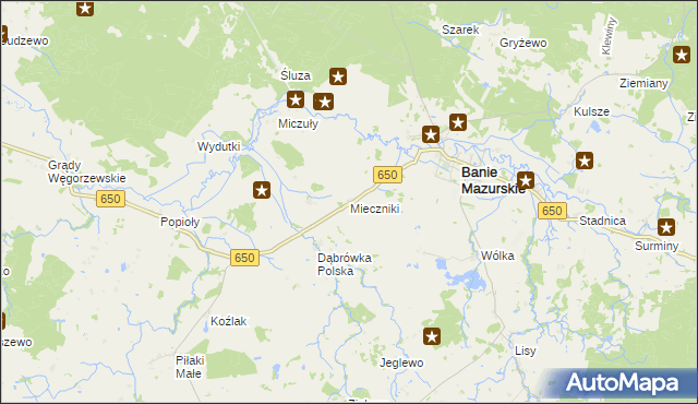 mapa Mieczniki, Mieczniki na mapie Targeo