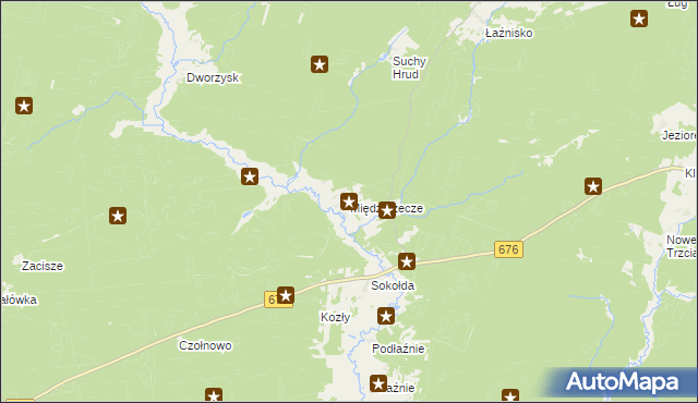 mapa Międzyrzecze gmina Supraśl, Międzyrzecze gmina Supraśl na mapie Targeo