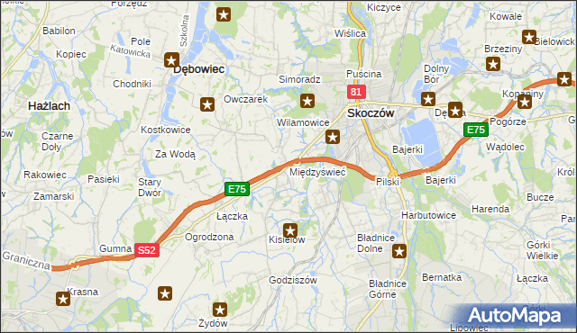mapa Międzyświeć, Międzyświeć na mapie Targeo