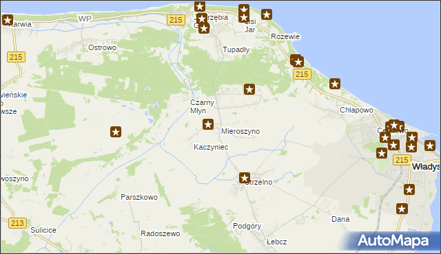 mapa Mieroszyno, Mieroszyno na mapie Targeo