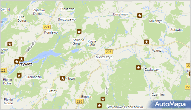 mapa Mierzeszyn, Mierzeszyn na mapie Targeo