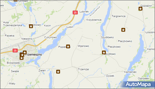 mapa Mijanowo, Mijanowo na mapie Targeo