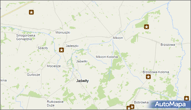 mapa Mikicin-Kolonia, Mikicin-Kolonia na mapie Targeo