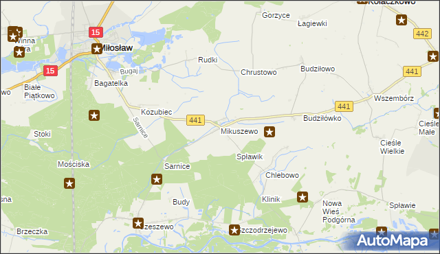 mapa Mikuszewo, Mikuszewo na mapie Targeo