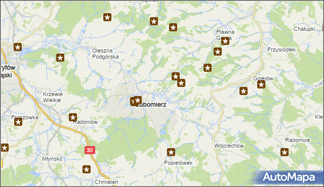 mapa Milęcice, Milęcice na mapie Targeo