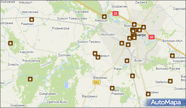 mapa Miłobędzyn, Miłobędzyn na mapie Targeo