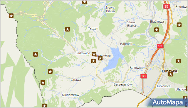 mapa Miszkowice, Miszkowice na mapie Targeo