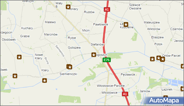 mapa Młogoszyn, Młogoszyn na mapie Targeo