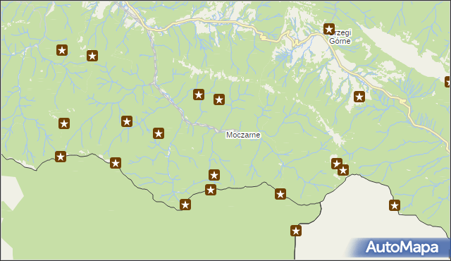 mapa Moczarne, Moczarne na mapie Targeo