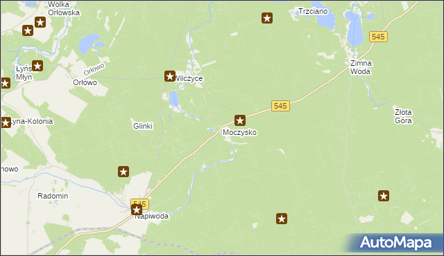 mapa Moczysko, Moczysko na mapie Targeo