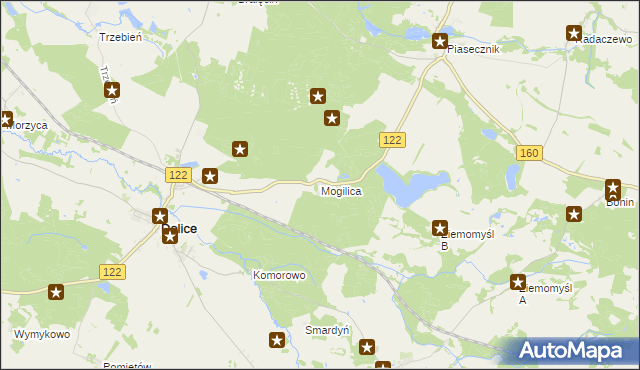 mapa Mogilica, Mogilica na mapie Targeo