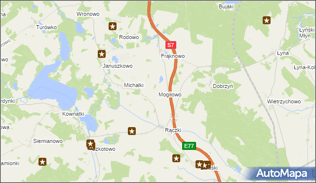 mapa Mogiłowo, Mogiłowo na mapie Targeo