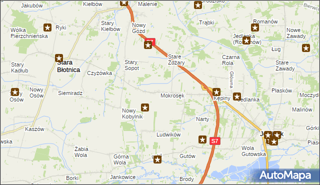 mapa Mokrosęk, Mokrosęk na mapie Targeo