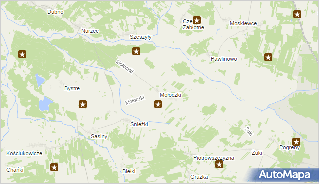 mapa Mołoczki, Mołoczki na mapie Targeo