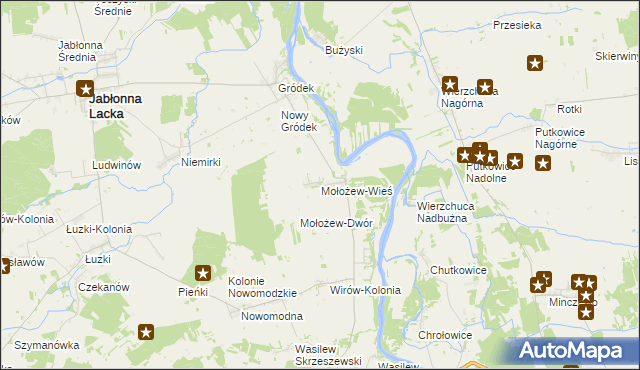 mapa Mołożew-Wieś, Mołożew-Wieś na mapie Targeo