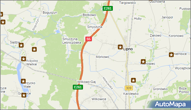 mapa Mórkowo, Mórkowo na mapie Targeo