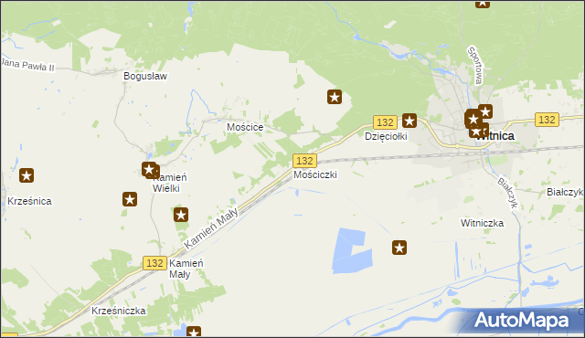 mapa Mościczki, Mościczki na mapie Targeo