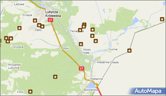 mapa Mosty Małe, Mosty Małe na mapie Targeo