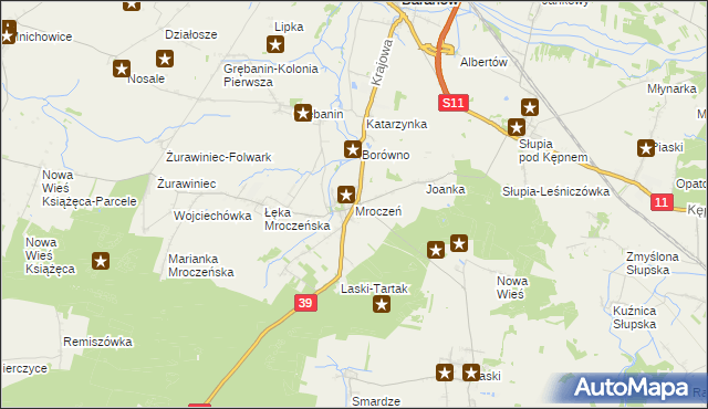 mapa Mroczeń, Mroczeń na mapie Targeo