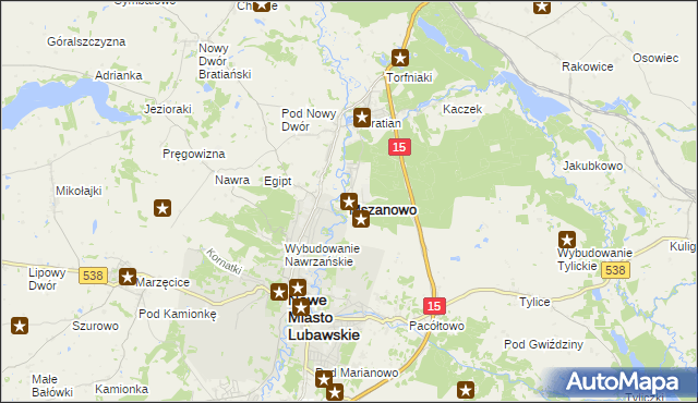 mapa Mszanowo, Mszanowo na mapie Targeo