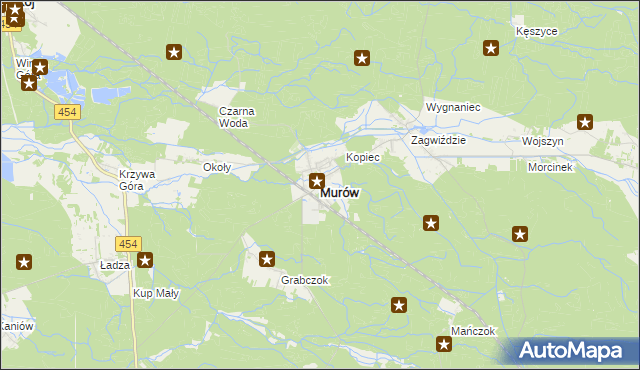 mapa Murów, Murów na mapie Targeo