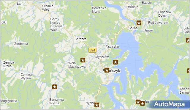 mapa Myczków, Myczków na mapie Targeo