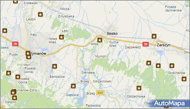 mapa Mymoń, Mymoń na mapie Targeo