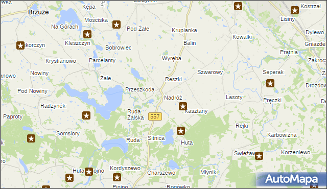 mapa Nadróż, Nadróż na mapie Targeo