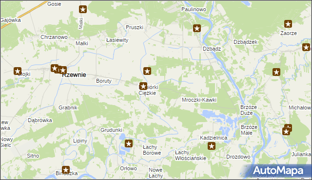 mapa Napiórki Butne, Napiórki Butne na mapie Targeo