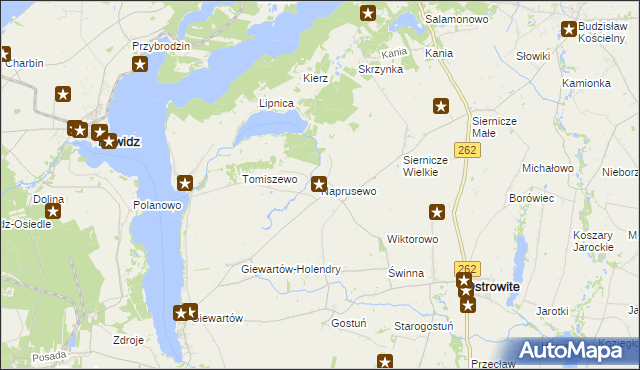 mapa Naprusewo, Naprusewo na mapie Targeo