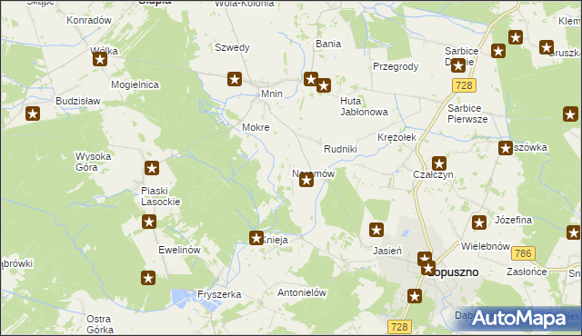 mapa Naramów, Naramów na mapie Targeo