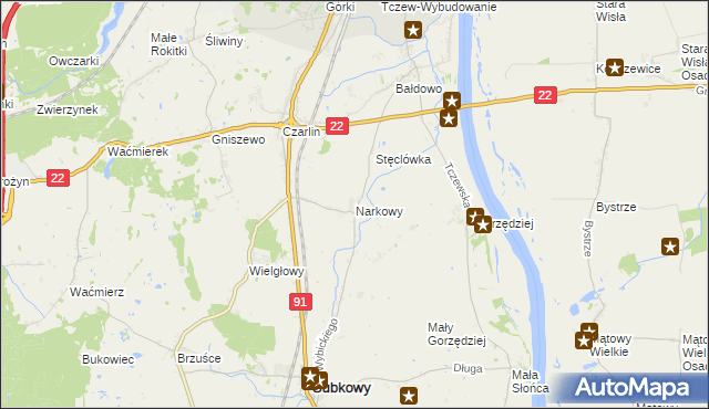 mapa Narkowy, Narkowy na mapie Targeo
