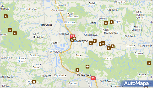 mapa Nawsie Kołaczyckie, Nawsie Kołaczyckie na mapie Targeo