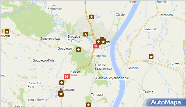 mapa Nicponia, Nicponia na mapie Targeo