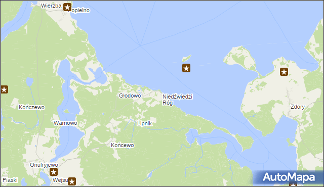 mapa Niedźwiedzi Róg, Niedźwiedzi Róg na mapie Targeo