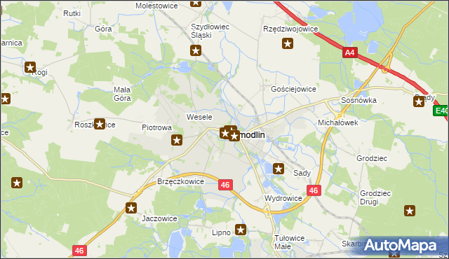 mapa Niemodlin, Niemodlin na mapie Targeo
