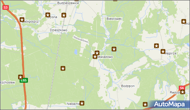 mapa Niewiadowo, Niewiadowo na mapie Targeo